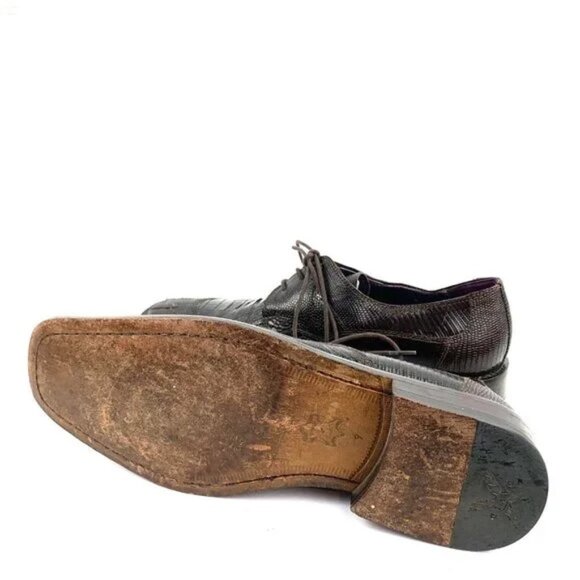 DAVID X Midtown Genuine Lizard Crocodile Dress Oxfords - Picture 8 of 10